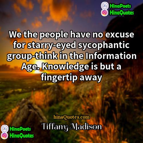 Tiffany Madison Quotes | We the people have no excuse for
